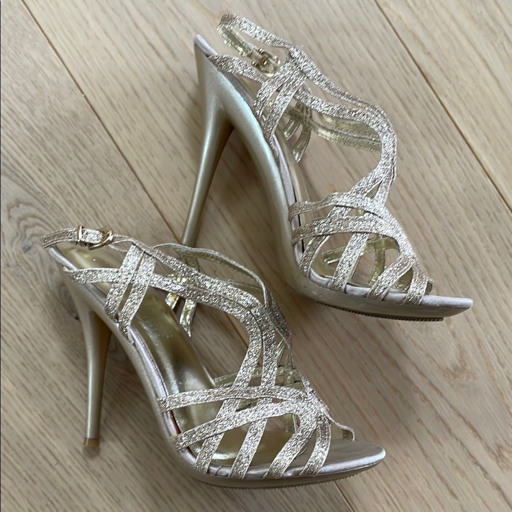 Aldo Gold Strappy Heels